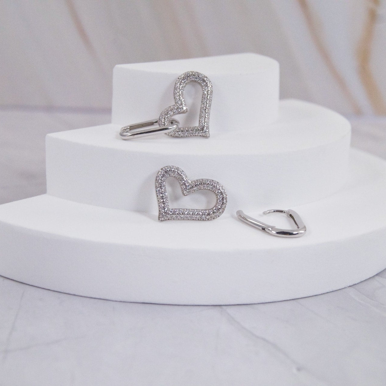 Cuore naušnice 2 u 1 – s privjeskom i bez privjeska