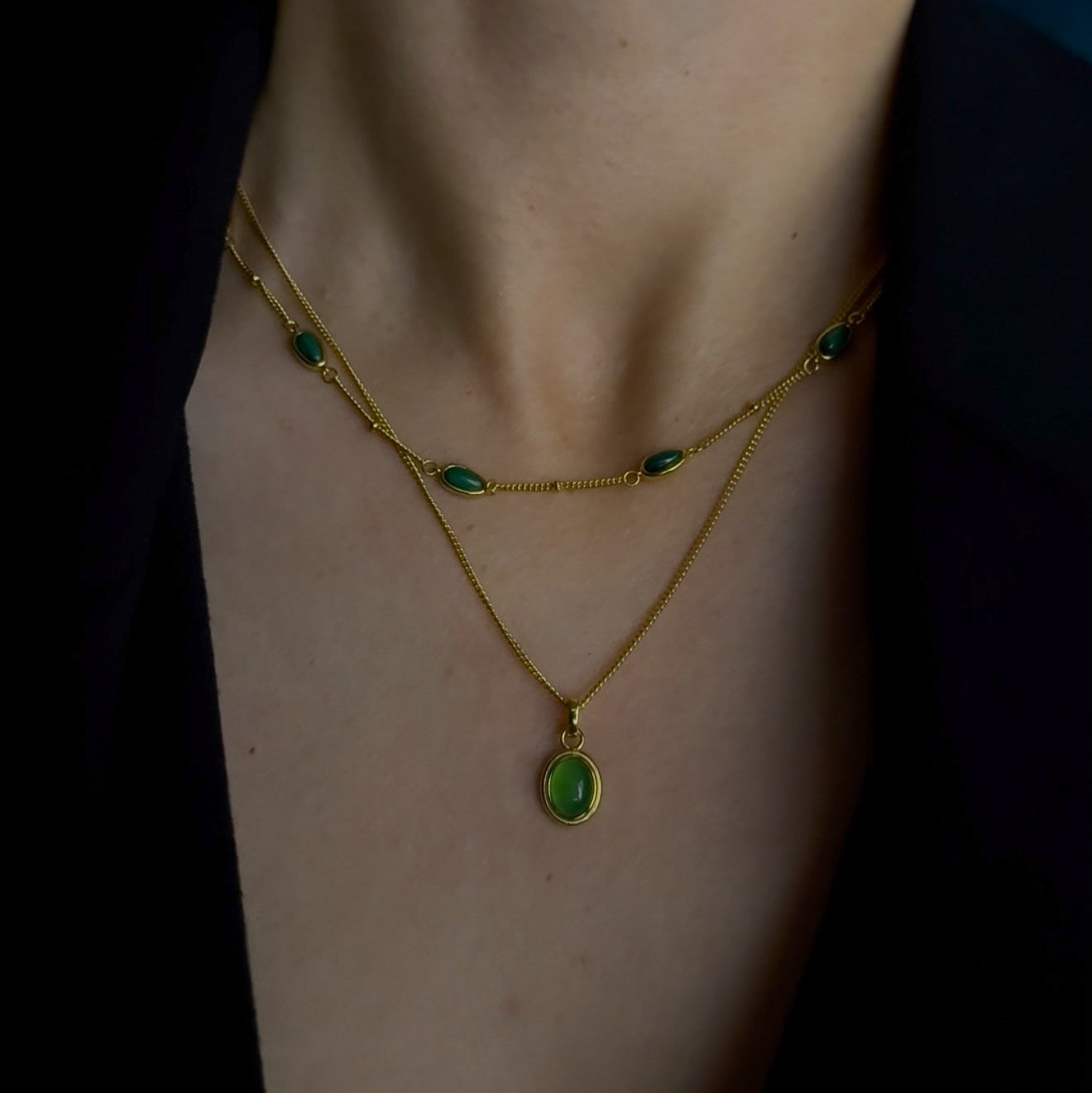 Emerald crown ogrlica